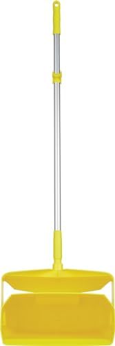 Remco - A Vikan Company 62506 Lobby Dustpan with Broom, Polypropylene/Polyester/Aluminum, 7" X 14" Bin, 37" Handle, Yellow