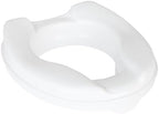 Homecraft Savanah Raised Toilet Seat 2" Without Lid, Elongated & Elevated Lock Seat Support for Elderly, Handicapped and Disabled Users, White Colour