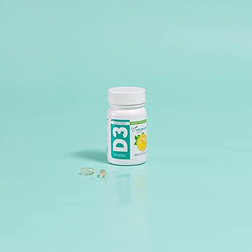 Vitamin D3 Daily Capsules for Adults (1000 IU) - Gluten-Free, Non-GMO, Supports Bone Health and Immune System - 60 Capsules