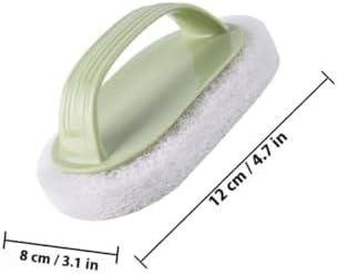 Kitchen Scrub Sponges and Handle Cleaning Brushes 6pcs Set, Dual-Color Non-Scratch Household Pot Scrubbers for Bathroom Tiles, Kitchen, and Bathtub Cleaning