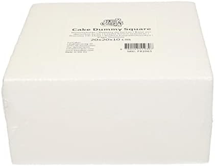 FunCakes Cake Dummy Square: Cake decorating, Reusable dummy, Make the perfect square dummy, 20x20x10 cm