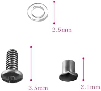 Replacement Screws for Prada Eyeglasses Sunglasses to Mount Lenses (Gunmetal)