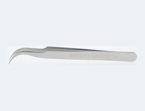SHINING CROWN Curved Tweezers for Eyelash Extensions 1PC