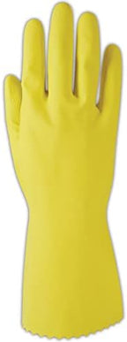 MAGID ComfortFlex 15 Mil Flock-Lined Latex Cleaning Gloves, 12 Pairs, 626