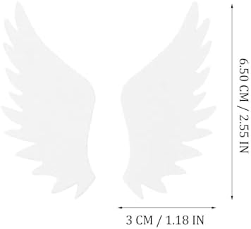 48Pcs Edible Angel Wings Cupcake Toppers Rice Paper Cake Decoration for Birthday Party Baby Shower Wedding Dessert Ornaments Angel Wing Shape Cake Decors