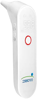 Innovo iE100B Reusable Infrared Digital Ear Thermometer, Professional Series, with Fever Alert Detection and 20x Disposable Probes