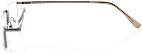 Eyekepper Quality Spring Hinges Half-Rim Reading Glasses Gunmetal +1.25