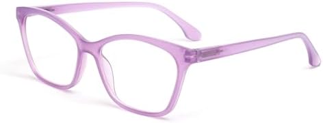 OPULIZE KAT Reading Glasses for Women Men, Cat-Eye Frame with Spring Hinges, Matt Purple +2.50 (Pack of 1)