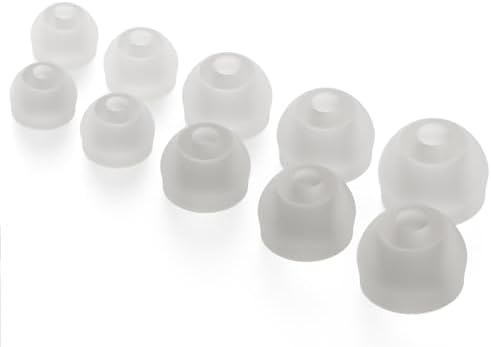 CURVD Earplug Replacement Tips Set, 5 Pairs XXS/XS/S/M/L, Noise Reduction Earbud Replacement Tips Soft Flexible Silicone Eartips Including XXS for the Smallest Ears, Earphones & Ear Buds (Cloud)