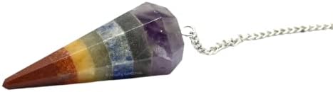 Amazing Gemstone Chakra Crystal Pendulum for Divination - Certified Dowsing Crystals and Healing Stones for Chakra Balancing and Meditation - Enhance Reiki Spiritual Growth with Healing Crystals