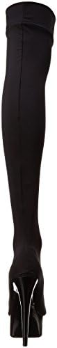 Ellie Shoes Women's 609-Ski Stiletto Stretch Lycra Thigh High Boot
