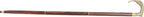 Handcrafted Brass Elephant Head Walking Stick – 36-Inch Antique-Style Brown Wooden Cane