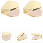 EXCEART Hip Hop Single Tooth Electroplated Gold Cap Shiny Teeth Decoration for Costume Party Concert and Daily Wear