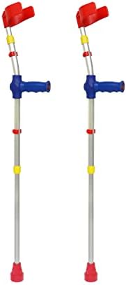 PEPE Mobility Forearm Crutches for Kids (x2 Units) Adjustable Height, Aluminium, Lightweight Elbow Crutches, Coloured, Pediatric Girls and Boys, Made in Europe