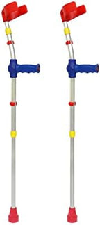 PEPE Mobility Forearm Crutches for Kids (x2 Units) Adjustable Height, Aluminium, Lightweight Elbow Crutches, Coloured, Pediatric Girls and Boys, Made in Europe