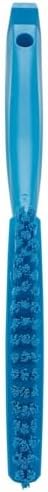Vikan 41953 Brush,Narrow Hand,Stiff,11" x .75",PP/PBT,Blue