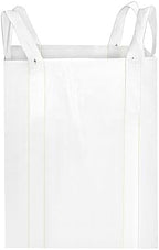 QWORK FIBC Bulk Bag, 4 Pack Sandbags 1 Ton Industrial Grade Bag Holds 2200 LBS, Woven Polypropylene Bags 35" x 35" x 43"
