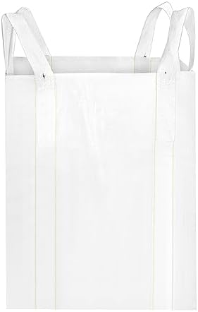 QWORK FIBC Bulk Bag, 4 Pack Sandbags 1 Ton Industrial Grade Bag Holds 2200 LBS, Woven Polypropylene Bags 35" x 35" x 43"