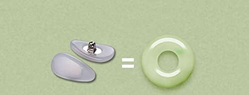 3 Pairs Jade Glasses Nose Pads Myopia Glasses Screw Type Nose Pad Accessories -White + Green + Black