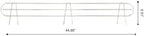 HSS Wire Shelf Back Ledge, Fits on 48" Wide Wire Shelf, Chrome Color, 2-Pack