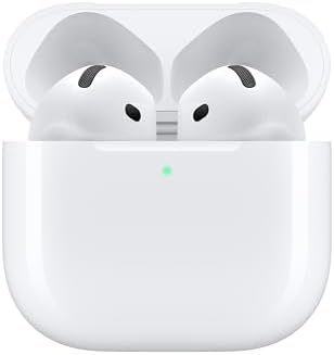 Apple AirPods 4 Wireless Earbuds, Bluetooth Headphones, with Active Noise Cancellation, Adaptive, Transparency Mode, Personalized Spatial Audio, USB-C Charging Case, Wireless Charging, H2 Chip