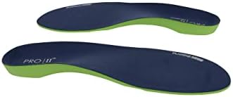 PRO 11 WELLBEING Orthotic Insoles Full Length with Arch Supports, Medium Arch, Unisex, Green, Shoe Insole, 9/10.5 UK