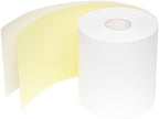 ICONEX 9077-0012, 2 Ply Carbonless Rolls 3" X 100' White Canary, 50 Rolls Per Carton