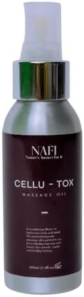NAFI Cellu-Tox Anti Cellulite Massage Oil with Plant Extract, Skin Tightening & Firming Massager for Men & Women 3.4 Fl.oz