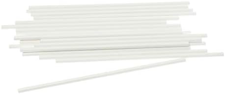 DECORA 25 Sticks Made of Oven-Safe Paper, White, 304 x 3.8 mm