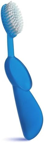 RADIUS Toothbrush Original Big Brush, BPA Free and ADA Accepted, Right Hand, Blue Brush and Blue Case