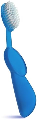 RADIUS Toothbrush Original Big Brush, BPA Free and ADA Accepted, Right Hand, Blue Brush and Blue Case