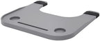 Wheelchair Tray with 2 Cup Holders & Phone Slot Wheelchair Table Attachment Easy On and Off, 23 * 12In Grey Wheel Chair Lap Trays for Adults Eating Reading Resting, with Secure Strap