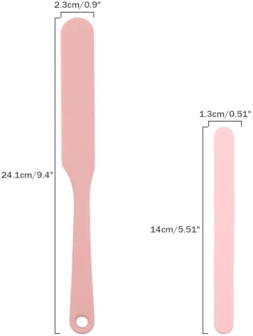 Non-Stick Silicone Waxing Spatulas - 4 PCS Reusable Spatula Hair Removal Sticks Applicator, Silicone Hard Waxs Scraper, Eyebrow Wax Sticks for Home & Salon Use (Pink)