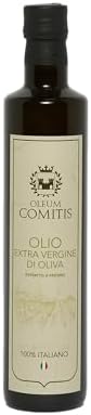 Oleum Comitis - Extra Virgin Olive Oil 100% Italian Cold Pressed - Gift Box with 2 x 500 ml Bottles and Parmigiano Reggiano DOP Vacche Rosse 24 Months
