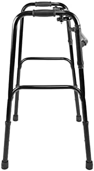 PEPE Mobility Zimmer Frame, Narrow and Foldable, Lightweight Aluminium, Adjustable Height, Elderly People, Black