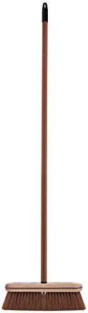 Superio Horsehair Broom, Brown Metal Handle with Fine Premium Bristles, Heavy Duty Home and Kitchen Broom Easy, Sweeping Dust and Wisp Floors and Corners