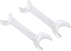 Angzhili 8 Pcs Dental Intraoral Cheek Lip Retractor,Cheek Retractors Opener Mouth Opener,Double Head T-Shape Dental Orthodontic Tool Surgical Retractor (Small, Clear)