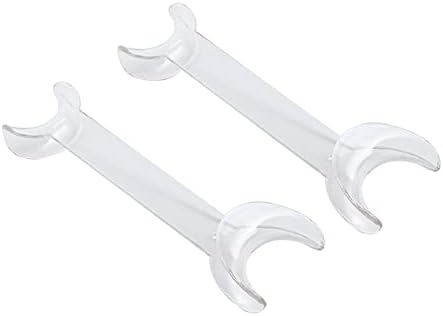Angzhili 8 Pcs Dental Intraoral Cheek Lip Retractor,Cheek Retractors Opener Mouth Opener,Double Head T-Shape Dental Orthodontic Tool Surgical Retractor (Small, Clear)