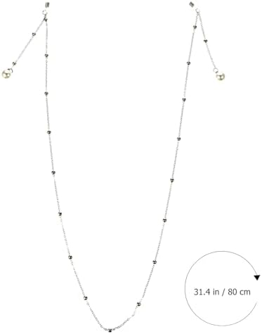 FRCOLOR 2pcs Metal Face Mask Chains and Eyeglasses Chains, Non-slip Gold and Silver Lanyards for Women’s Sunglasses and Mask Hanging Accessories