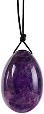 Drilled Natural Amethyst Jade Yoni Egg Set Kegel Jade Eggs Yoni Massage Kegel Exerciser with Box,1Pcs Small