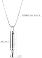 2Pcs Aromatherapy Breathing Necklace, 24 inch Chain, Stainless Steel Pendant in Silver and Black adult Women Men