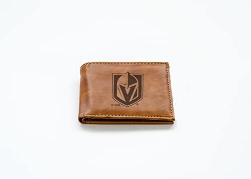 Rico Industries Laser Engraved Billfold Wallet, Vegas Golden Knights