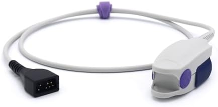 Compatible with Nonin 8000AA-1 Reusable Electronic Sensor Adult Finger Clip 3.2 ft with 7 Pins Connector