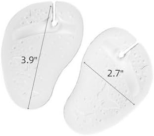 3 Pairs Clear Butterfly Pattern Silicone Thong Sandal Forefoot Insoles Gel Pads Flip Flops Slippers Cushion Inserts Grip Non Slip Self-Adhesive Toe Protector for Men and Women