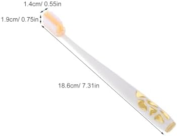 FRCOLOR T-Shaped Rotating Toothbrush for Adults, Gentle Thin Bristles, 4pcs, 360° Gum Care and Interdental Cleaning, Suitable for Home and Travel Use