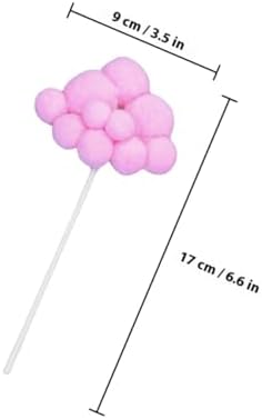 15pcs Pink Cloud Cake Toppers Birthday Party Cupcake Decorations Non-edible Cake Ornaments for Celebration