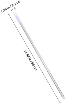 Sosoport Stainless Steel Mop Stick Pole Replacement, 88cm Two-Section Broom Rod with Detachable Handle Grip for Bathroom Cleaning, Household Mop Handle Accessory Set Random Color