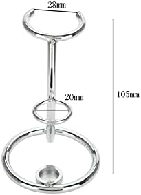 1 Piece Metal Shaving Brush and Razor Holder Shave Brush Stand Beard Brush Holder Razor Stand Razor Brush Holder for Razor Storage Men's Shaving Tool, Silver