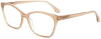 OPULIZE KAT Reading Glasses for Women Men, Cat-Eye Frame with Spring Hinges, Matt Taupe +2.50 (Pack of 1)