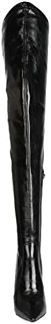 Stool 12.5CM/4.92IN Women's Fashion Pointed Head Fashion Boots Catwalk Nightclub Over-The-Knee Boots Stiletto Super high-Heeled Sexy Fashion Boot Pole Dancer Stripper Boots